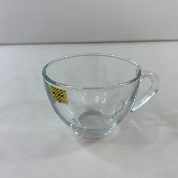 Arcoroc France Classique Clear Set 8 Clear Glass Cups Tea Coffee Punch - Picture 2 of 7